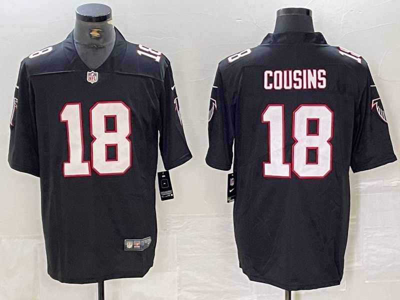 Men%27s Atlanta Falcons #18 Kirk Cousins Black Vapor Untouchable Limited Football Stitched Jerseys->atlanta falcons->NFL Jersey